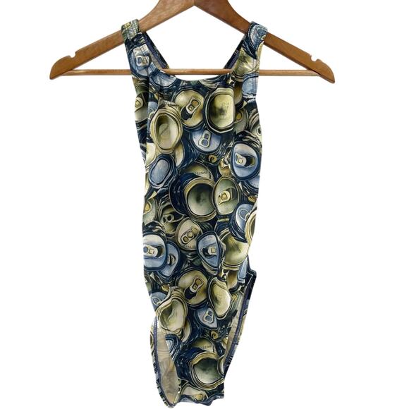 Speedo Soda Can Pop Collage Art to Wear Flyback One Piece
Swimsuit Size 34 / 10 - Picture 1 of 9